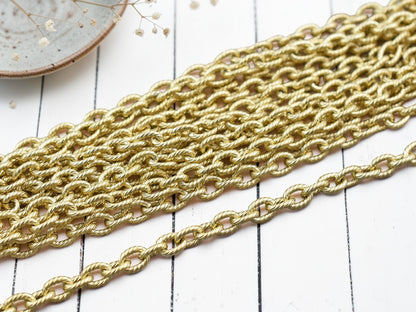 7x5.5mm Ion Plated Stainless Steel Cable Chain -- Sold by the foot