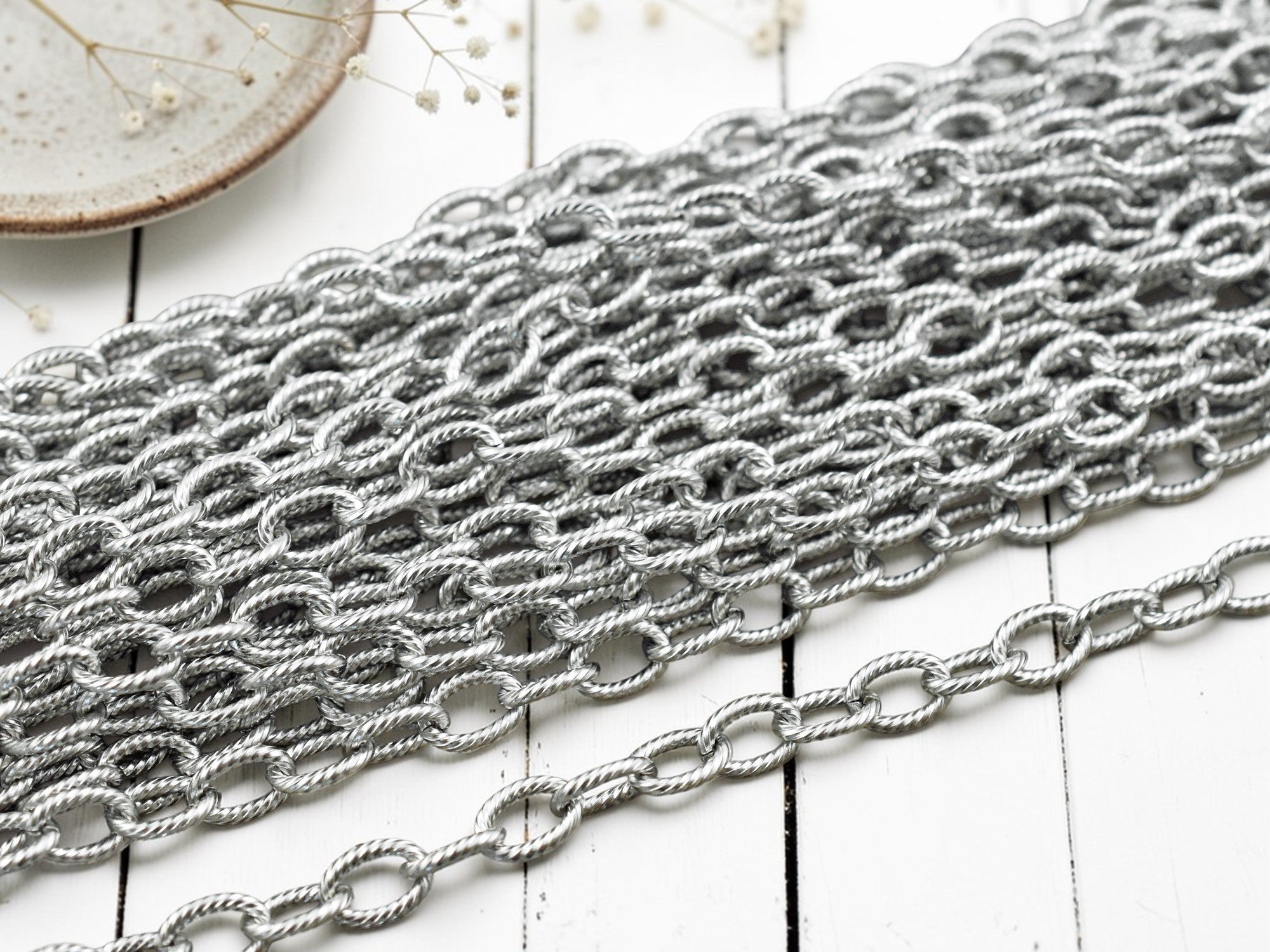 9x6mm Oval Stainless Steel Cable Chain -- Sold by the foot - The