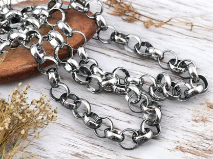 304 Stainless Steel Rolo Chain -- Choose Your Size