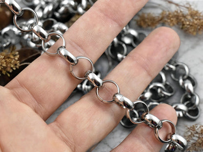 304 Stainless Steel Rolo Chain -- Choose Your Size