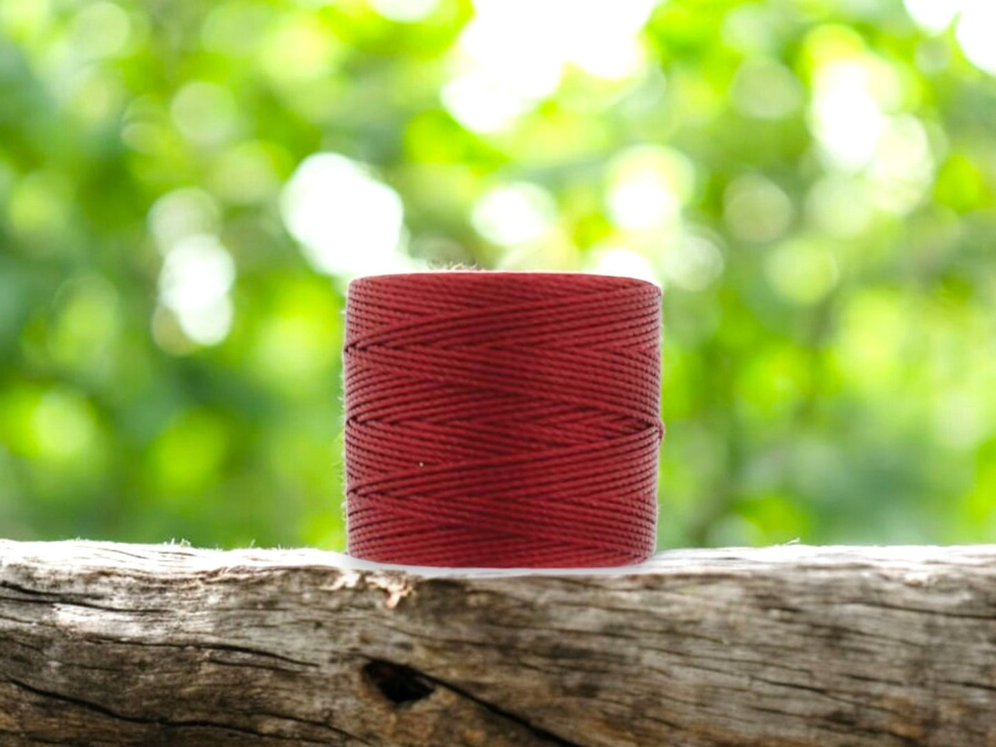 S-LON BEAD CORD RED HOT 77YD