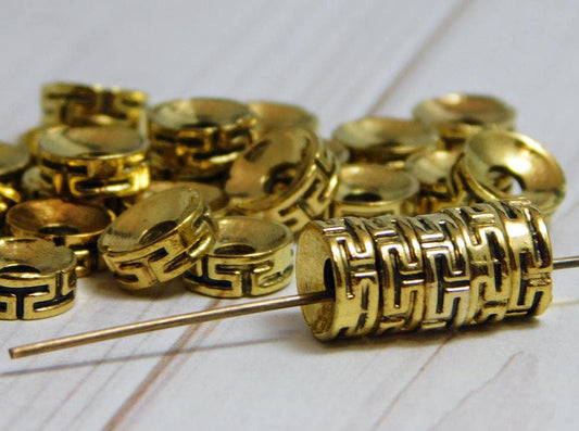 7x3mm Antique Gold Rondelle Spacer Beads -- Choose Your Quantity