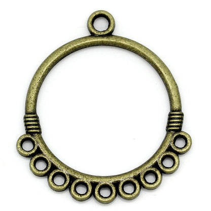 *2* 33x29mm Antique Bronze Chandelier Round Hangers