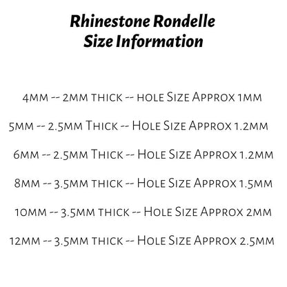 Gold w/ Crystal AB Rhinestone Rondelle Spacer Beads