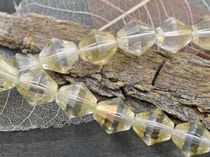 16mm Crystal Celsian Faceted Bicone Beads