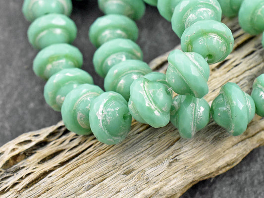 Czech Glass Beads - Picasso Beads - Saturn Beads - Saucer Beads - 8x10mm - 15pcs (961)