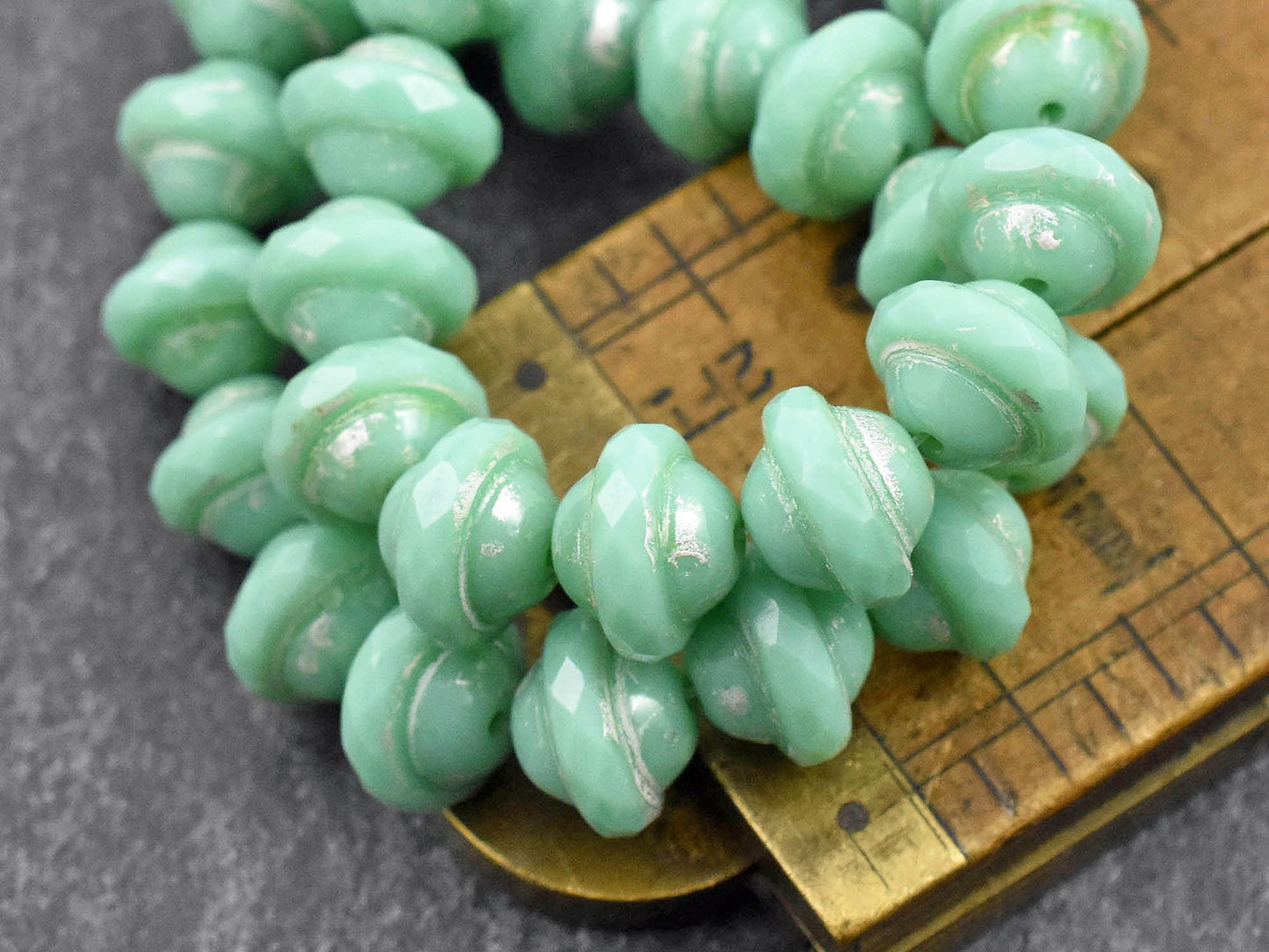 Czech Glass Beads - Picasso Beads - Saturn Beads - Saucer Beads - 8x10mm - 15pcs (961)