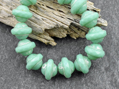 Czech Glass Beads - Picasso Beads - Saturn Beads - Saucer Beads - 8x10mm - 15pcs (961)