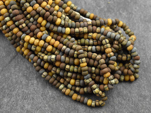 Picasso Beads - Czech Glass Beads - Seed Beads - Size 4 Seed Beads - 4/0 - 21