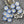 Czech Glass Beads - Small Flower Beads - Czech Glass Flowers - 7mm Hawaiian Flower Beads - Picasso Beads - 12pcs - (2049)