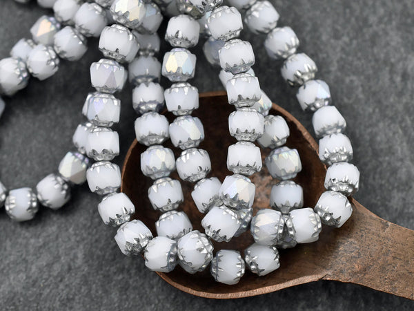 New Czech Beads - Czech Glass Beads - Cathedral Beads - Fire Polish Beads - 20pcs - 6mm - (2755)