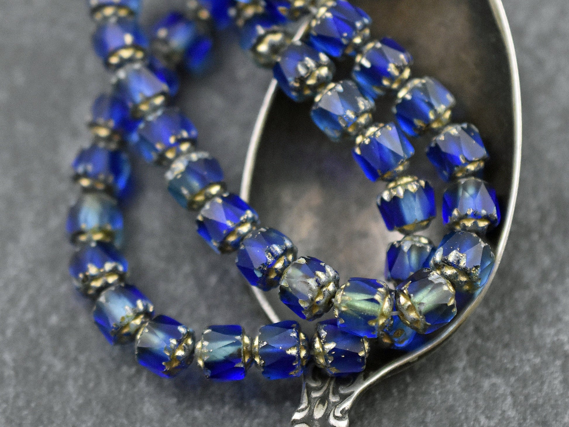 Cathedral Beads - 6mm Beads - Czech Glass Beads - Fire Polish Beads - Picasso Beads - 20pcs - 6mm - (4925)