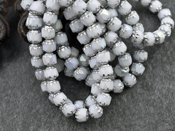 New Czech Beads - Czech Glass Beads - Cathedral Beads - Fire Polish Beads - 20pcs - 6mm - (2755)
