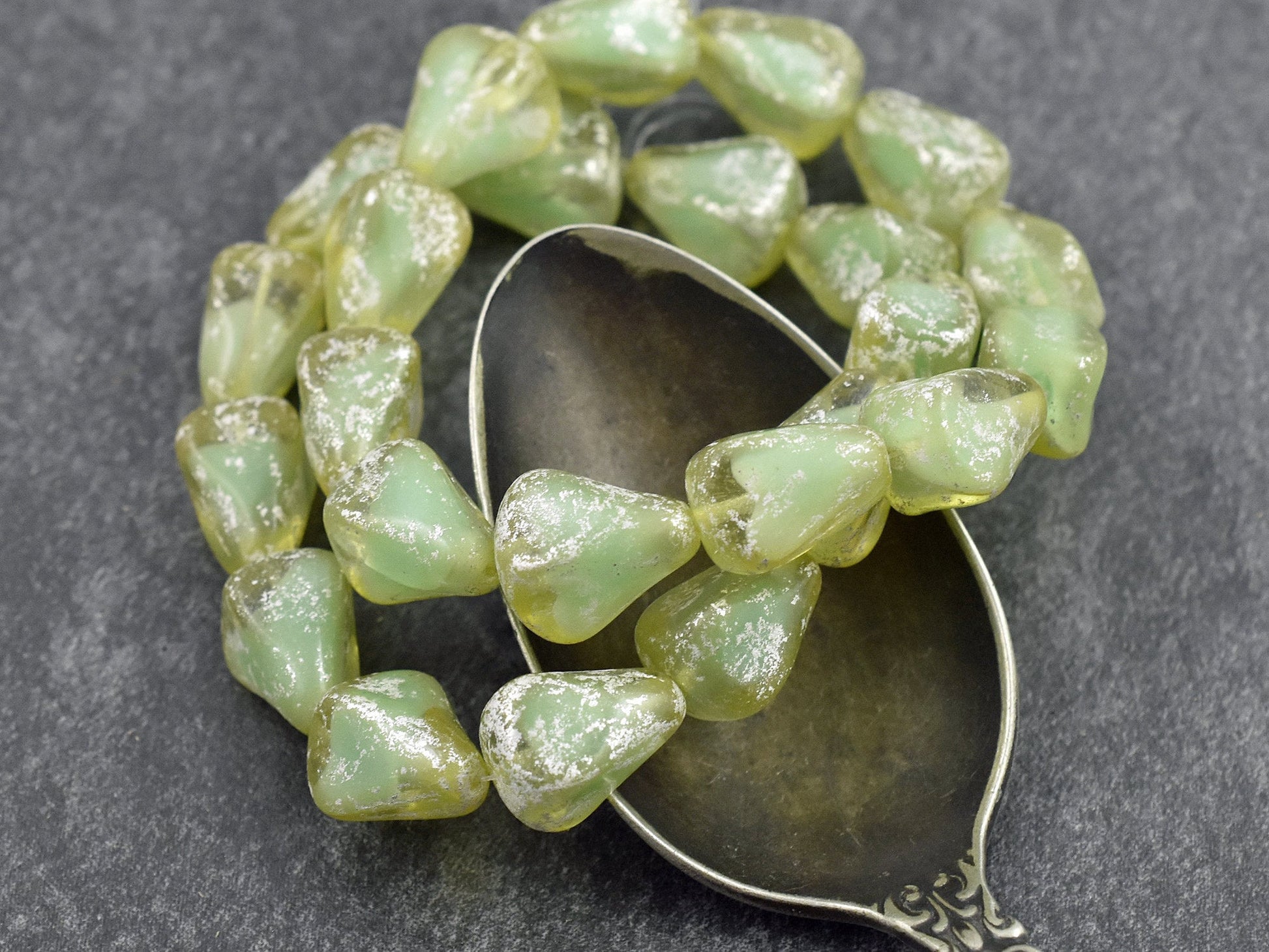 Czech Glass Beads - Drop Beads - Teardrop Beads - 12pcs - 13x12mm - (1158)