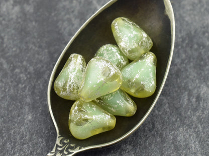 Czech Glass Beads - Drop Beads - Teardrop Beads - 12pcs - 13x12mm - (1158)