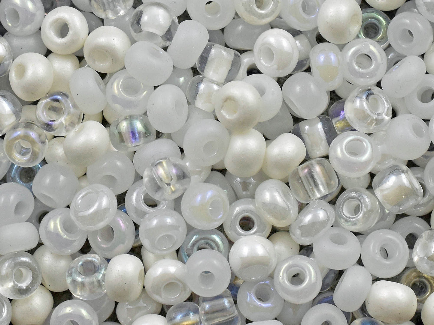 Pearl Seed Beads - Size 2 Beads - Czech Glass Beads - 2/0 Beads - 6x4mm - 50 grams (B417)