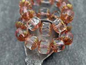 Picasso Beads - Czech Glass Beads - Fire Polished Beads - Center Cut - 10pcs - 10mm - (5625)