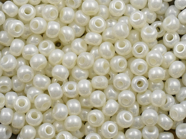 Pearl Seed Beads - Size 2 Beads - Czech Glass Beads - 2/0 Beads - 6x4mm - 50 grams (B247)