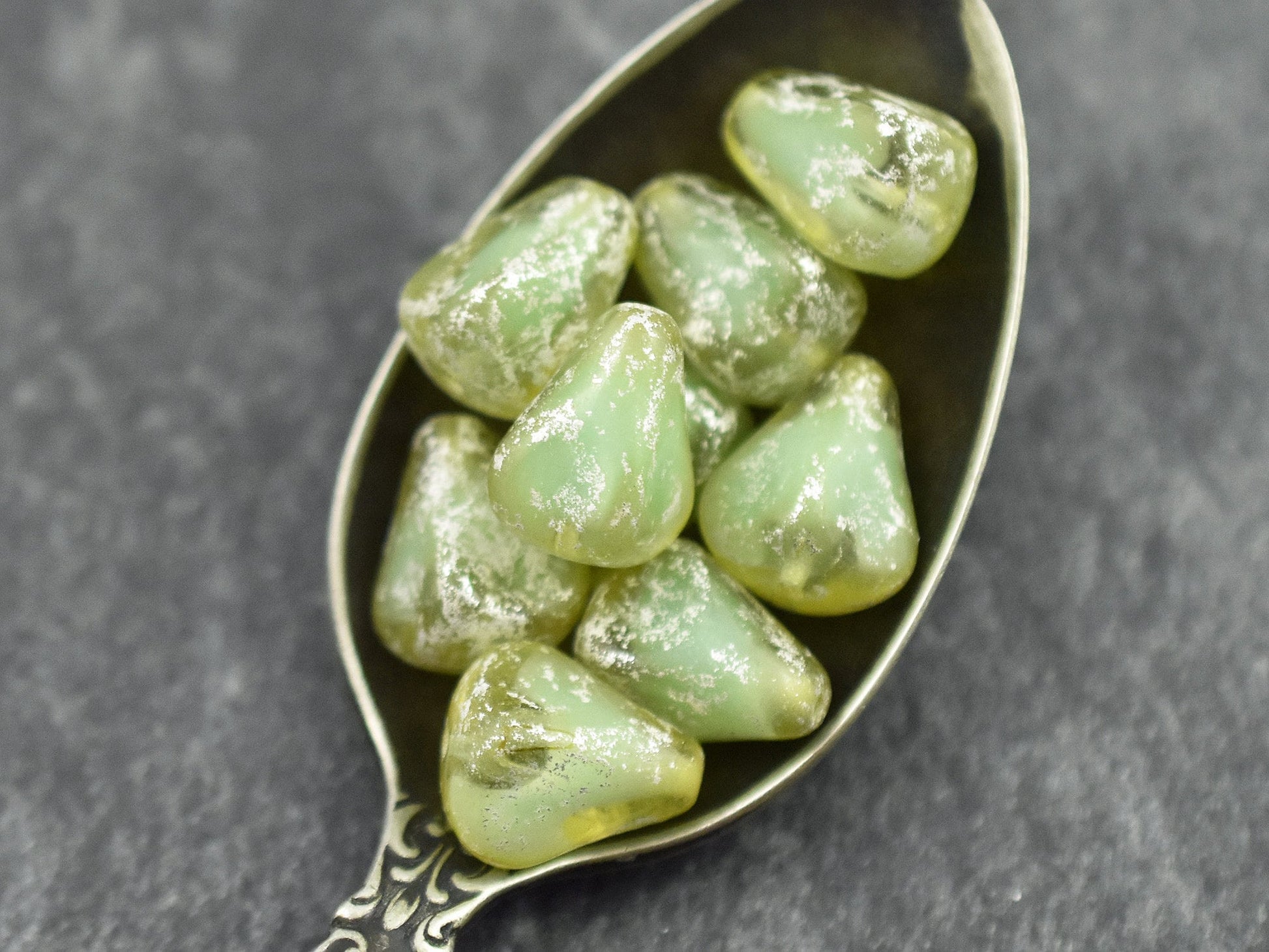 Czech Glass Beads - Drop Beads - Teardrop Beads - 12pcs - 13x12mm - (1158)