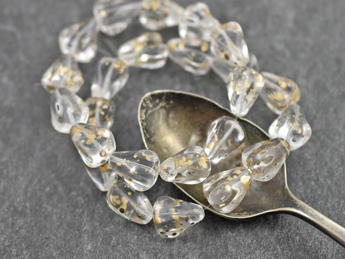 Czech Glass Beads - Drop Beads - Teardrop Beads - 12pcs - 13x12mm - (3650)