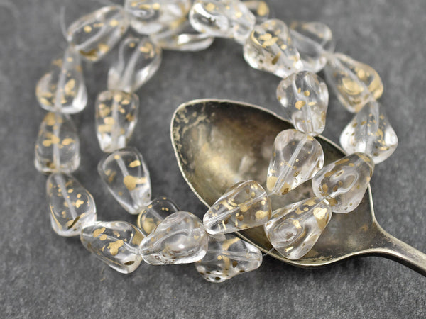 Czech Glass Beads - Drop Beads - Teardrop Beads - 12pcs - 13x12mm - (3650)