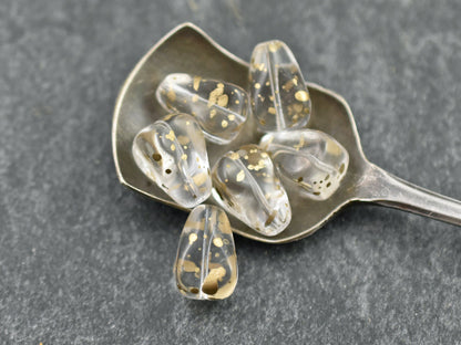 Czech Glass Beads - Drop Beads - Teardrop Beads - 12pcs - 13x12mm - (3650)