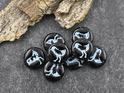 Czech Glass Beads - Picasso Beads - Bird Beads - Coin Beads - Czech Beads - Flat Coin - 15pcs - 12mm - (3724)