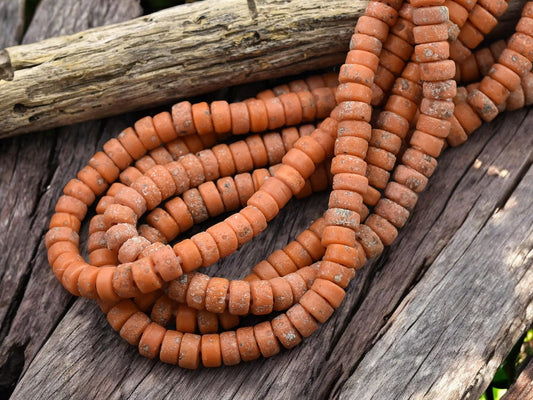 Heishi Beads - Indonesian Beads - Recycled Glass Beads - Spacer Beads - 6x3mm - 20" Strand - (4455)