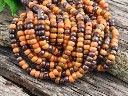Picasso Beads - Large Seed Beads - 2/0 - Czech Glass Beads - Size 2 Beads - Aged Seed Beads - 6mm Beads - 20" Strand - (B416)