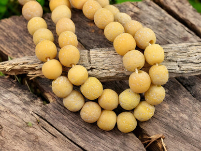 Indonesian Glass Beads - Pompeii Beads - Java Beads - Ethnic Beads - 24" Strand - (J03)