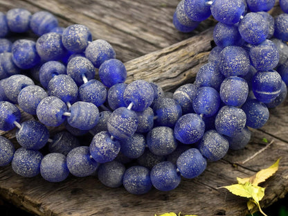 Recycled Glass Beads - Indonesian Glass Beads - Pompeii Beads - Java Beads - 24" Strand - (J09)