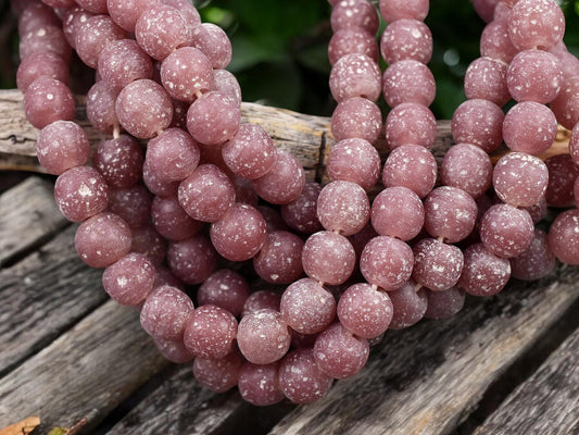 Indonesian Glass Beads - Pompeii Beads - Java Beads - Recycled Glass Beads - 24" Strand - (J17)