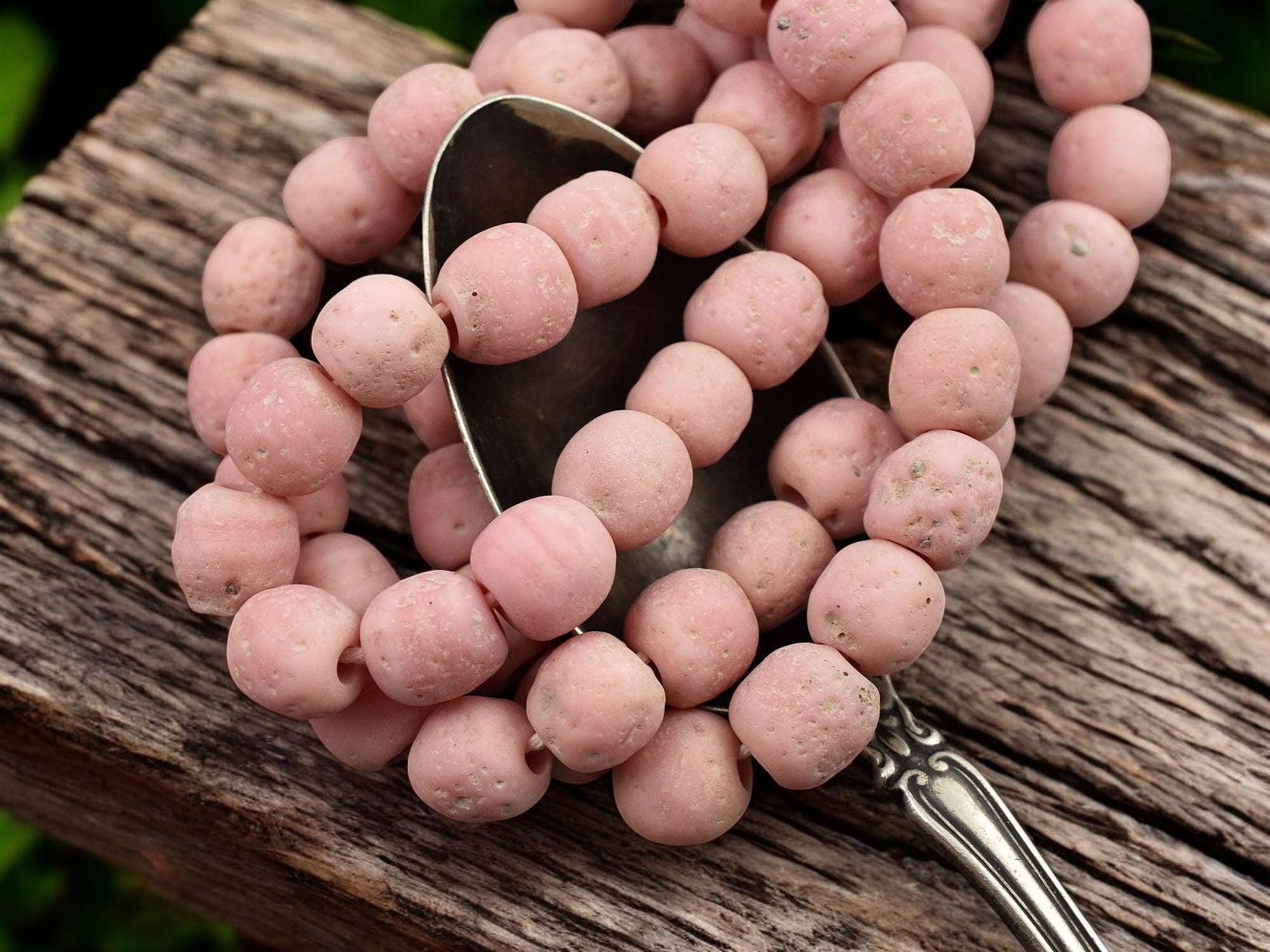 Indonesian Glass Beads - Pompeii Beads - Java Beads - Recycled Glass Beads - 24" Strand - (J19)