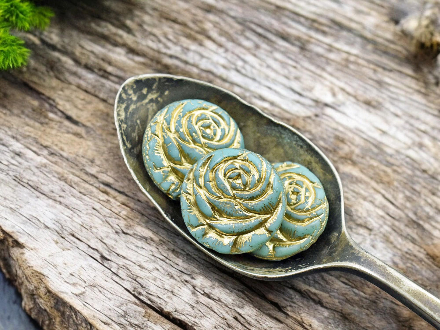 Czech Glass Beads - Red Flower Beads - Floral Beads - Picasso Beads - 6pcs - 18mm - (5954)