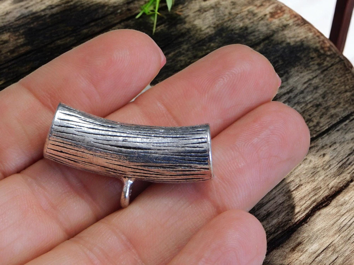 Necklace Bail - Pendant Bail - Bail Beads - Metal Bails - Silver Bails - Charm Hanger - Jewelry Bail - 5pcs - 32x9mm (B592)