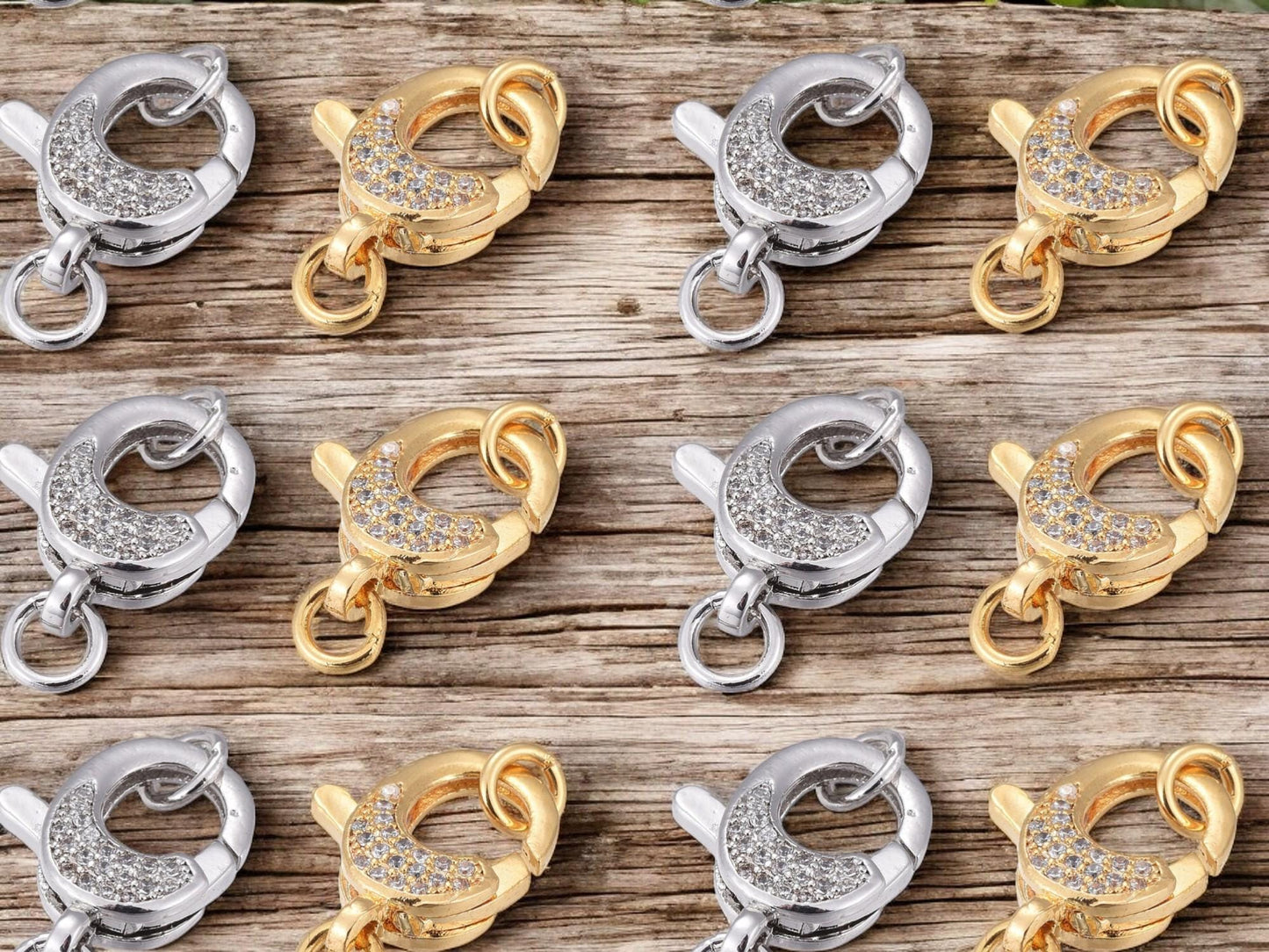 Pave Lobster Clasp - Rhinestone Clasp - Lobster Claw - Metal Clasps - CZ Clasps - 1pc - 16x12mm