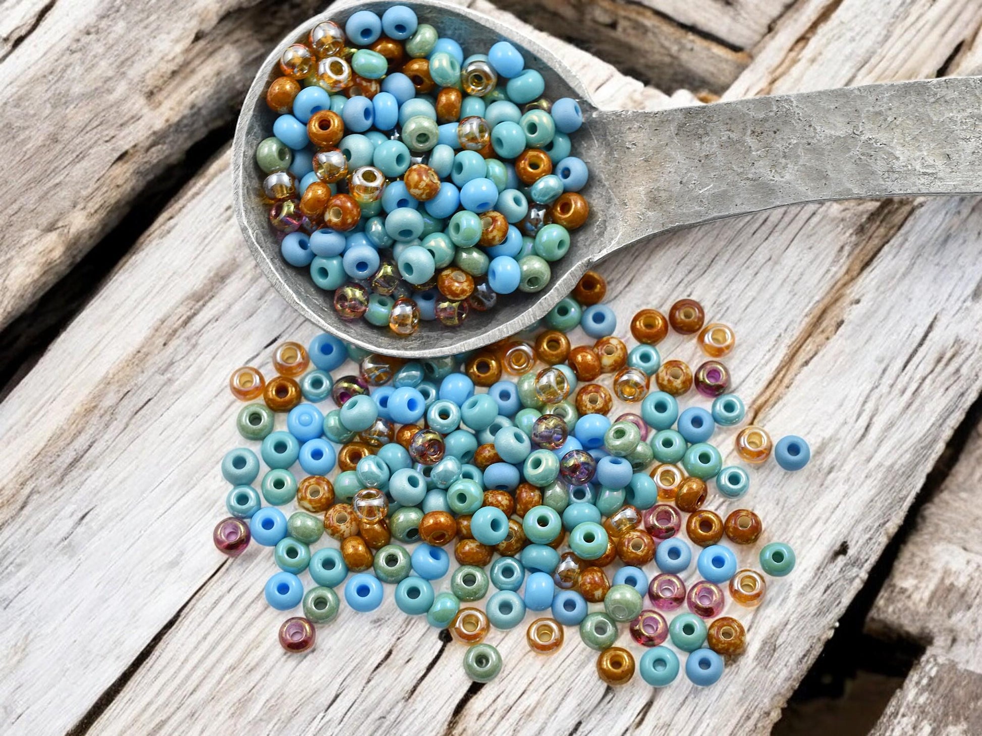 50g 6/0 Turquoise Mix Seed Beads – The Bead Obsession