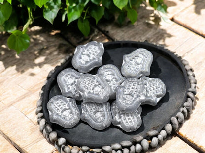 Czech Glass Beads - Hamsa Beads - Hamsa Hand - Hand Beads - 10pcs - 15x10mm - (3551)