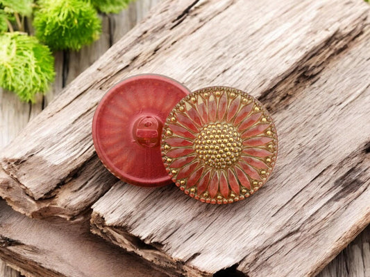 Czech Glass Buttons - Shank Buttons - Artisan Button - Handmade Button - 32mm - (2228) 1pcs