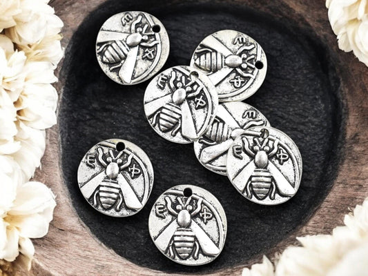 *2* 20mm Antique Silver Bee Charms