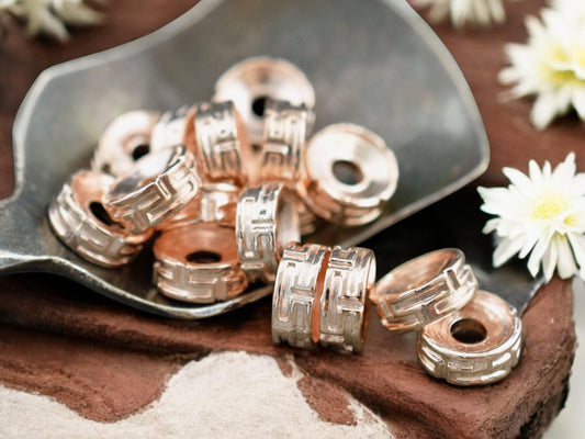 7x3mm Rose Gold Rondelle Spacer Beads