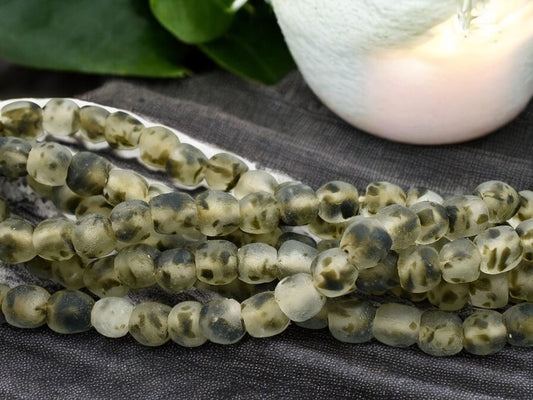 Recycled Glass Beads - African Glass Beads - Fair Trade Beads - Approx 11-12mm - 20" Strand - (J26)