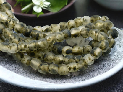 Recycled Glass Beads - African Glass Beads - Fair Trade Beads - Approx 11-12mm - 20" Strand - (J26)