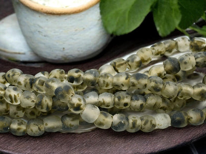 Recycled Glass Beads - African Glass Beads - Fair Trade Beads - Approx 11-12mm - 20" Strand - (J26)