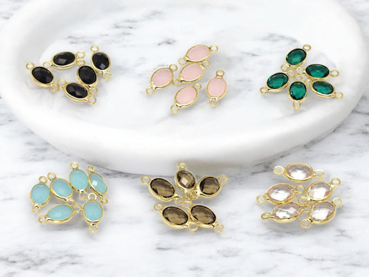 Gold Connectors - Metal Connectors - Dangle Charms - Charm Connectors - Charm Hangers - 15x7mm - 10pcs