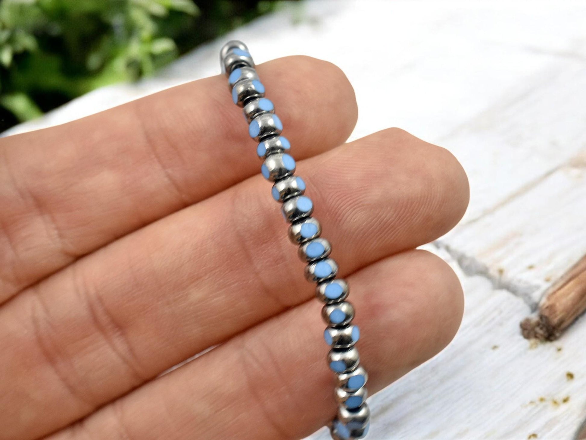 Seed Beads - Picasso Beads - Czech Glass Beads - Trica Beads - Size 6 Beads - 4x3mm - 50pcs - (567)