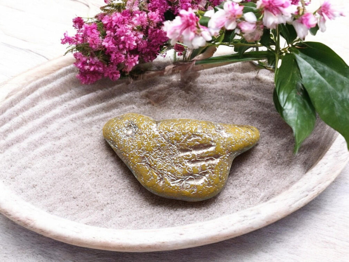 *6* 11x22mm Platinum Washed Etched Matte Goldenrod Bird Beads