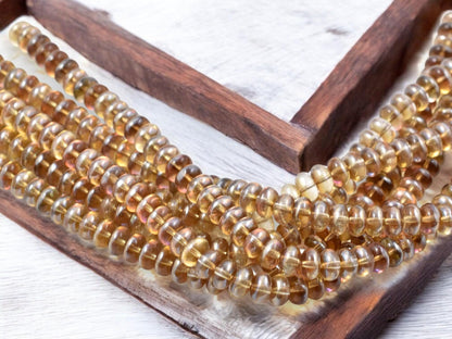 Rondelle Beads - Czech Glass Beads - Saucer Rondelle - Spacer Beads - 4x7mm - 50pcs - (293)