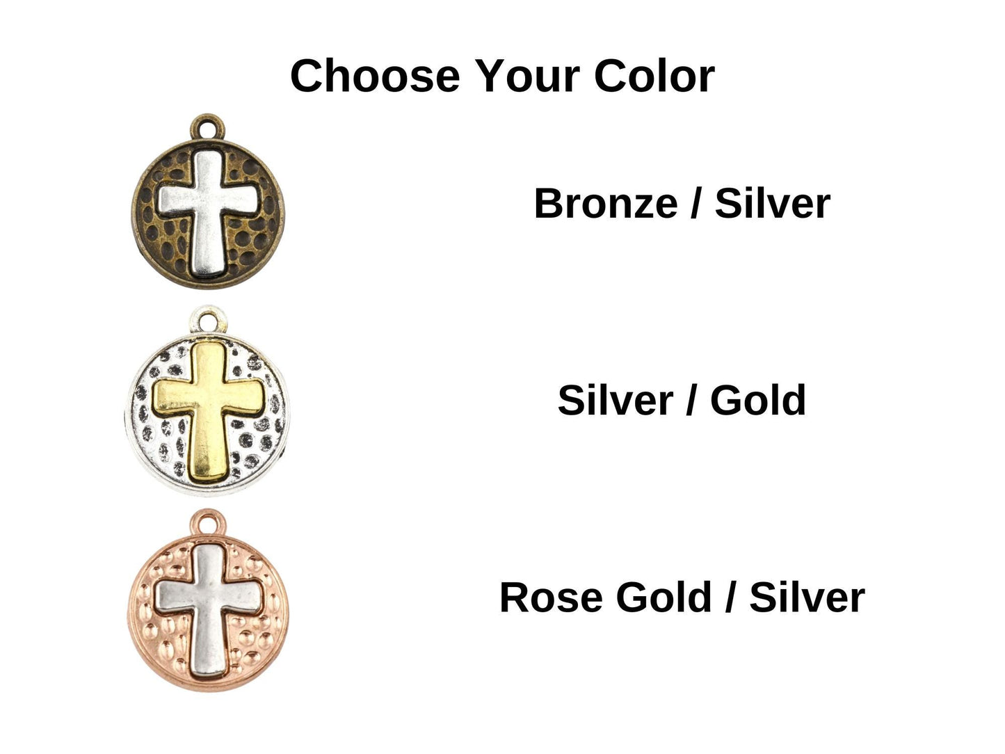 Cross Charms - Metal Charms - Religious Charms - Bohemian Charms - 5pcs - 23x20mm - Choose Your Color
