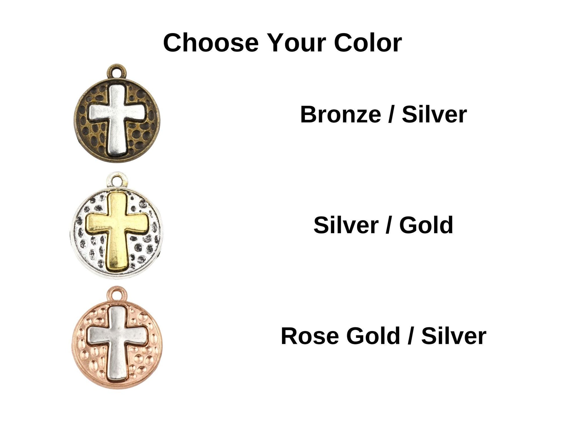 Cross Charms - Metal Charms - Religious Charms - Bohemian Charms - 5pcs - 23x20mm - Choose Your Color